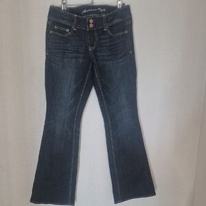 American Eagle Outfitters Women's Deep Indigo Flare Jeans